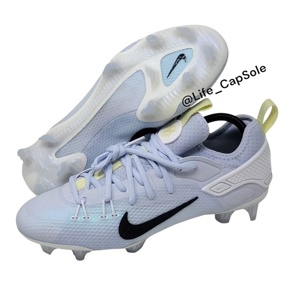 Size 8.5 Nike Huarache Elite 9 Low LAX SE Lacrosse Cleat Grey FV6147-001 New Men - Picture 1 of 9